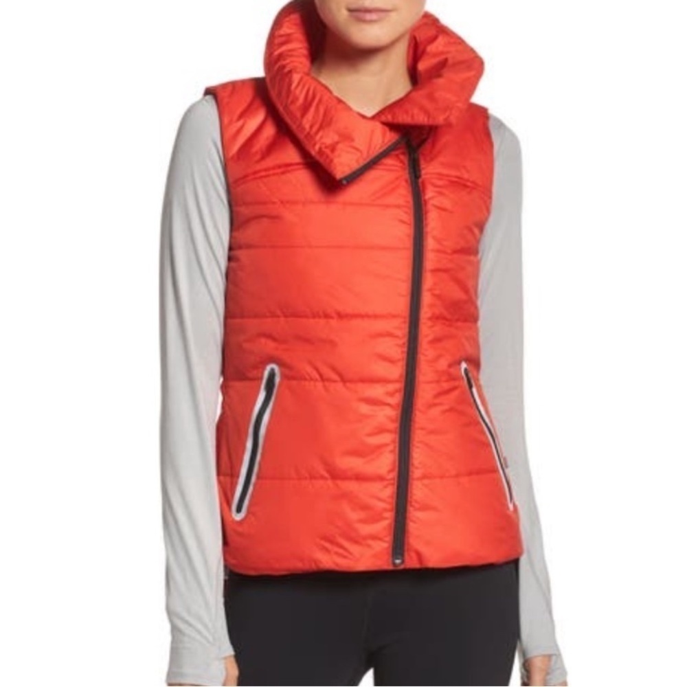Zella Women's Orange Puffer Vest